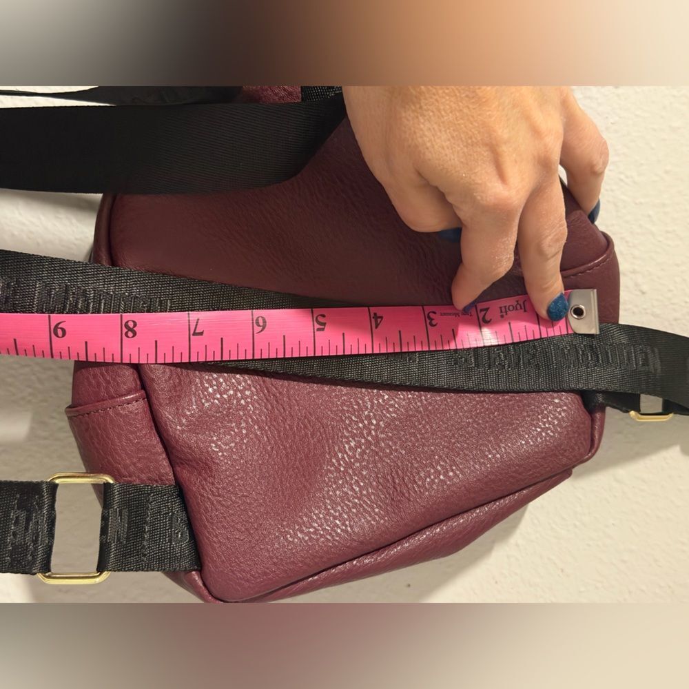 Steve Madden Quilted Mini Backpack in Burgundy with Gold Hardware - Picture 8 of 8
